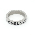 High Polishing Stainless Steel Ring Logo